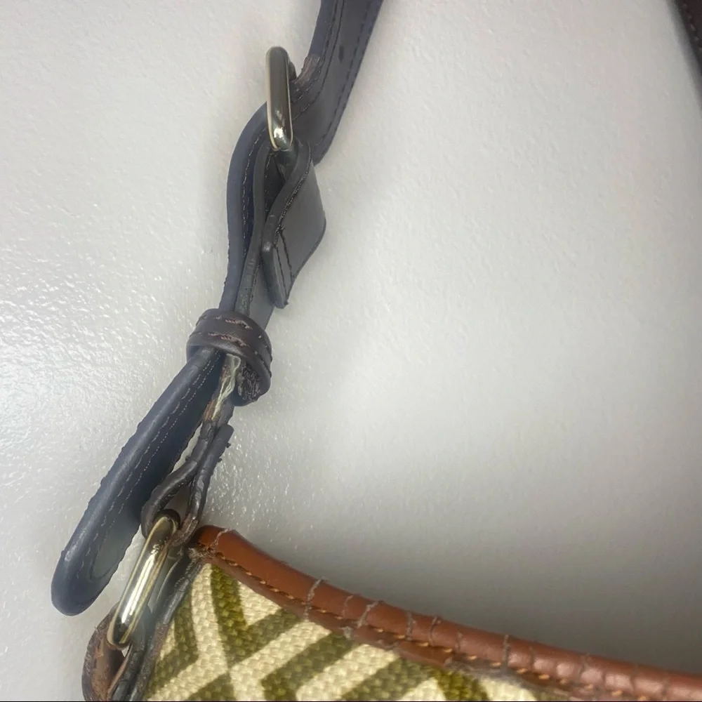 Spartina 449 Yemassee Trail Pocket Hobo natural linen & genuine leather Bag - Picture 15 of 16